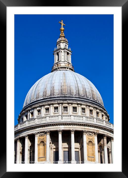 St. Paul's Cathedral in London Framed Mounted Print by Chris Dorney
