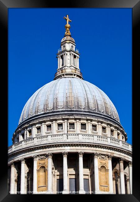 St. Paul's Cathedral in London Framed Print by Chris Dorney