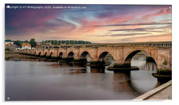 The Old Bridge, Berwick Upon Tweed Acrylic by K7 Photography