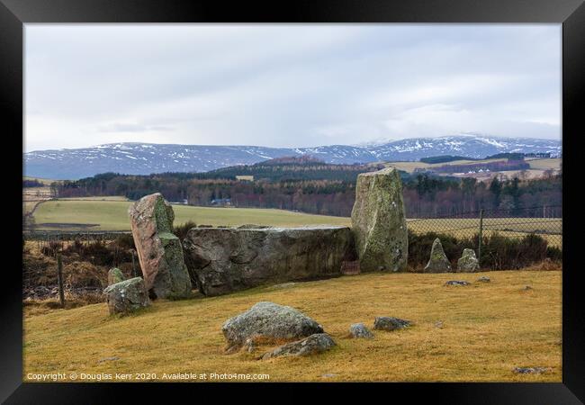 Tomnaverie Stone Circle Framed Print by Douglas Kerr