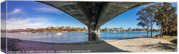 The Stirling Bridge, Fremantle harbour, Australia Canvas Print by RUBEN RAMOS