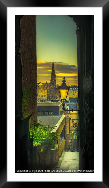Edinburgh Print - View From The Royal Mile Framed Mounted Print by Tylie Duff Photo Art