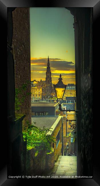 Edinburgh Print - View From The Royal Mile Framed Print by Tylie Duff Photo Art