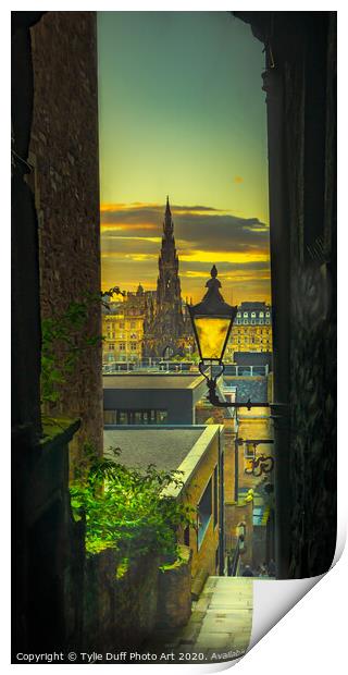 Edinburgh Print - View From The Royal Mile Print by Tylie Duff Photo Art