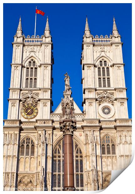 Westminster Abbey in London Print by Chris Dorney