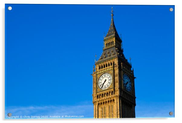 Big Ben (Houses of Parliament) in London Acrylic by Chris Dorney