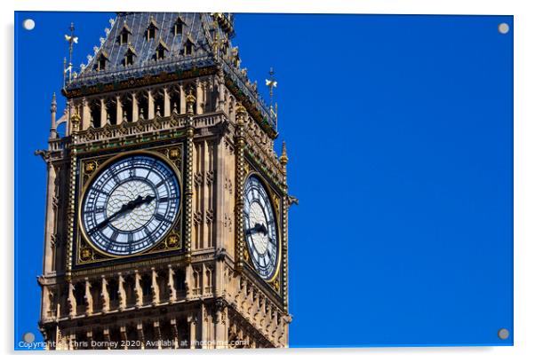 The Clock-Face of Big Ben in London Acrylic by Chris Dorney