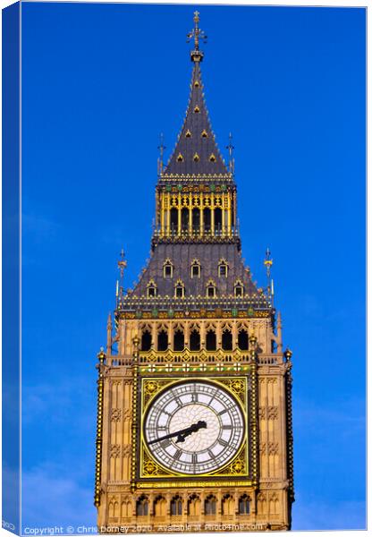 Big Ben (Houses of Parliament) in London Canvas Print by Chris Dorney