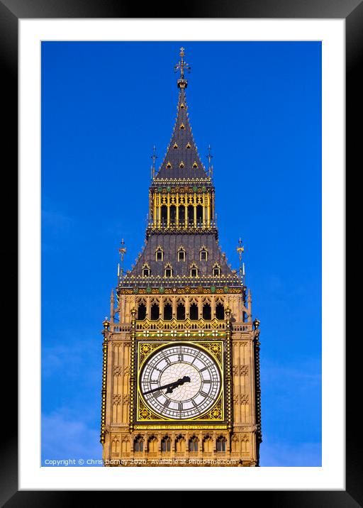 Big Ben (Houses of Parliament) in London Framed Mounted Print by Chris Dorney