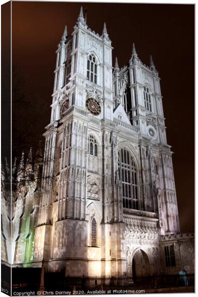 Westminster Abbey in London Canvas Print by Chris Dorney