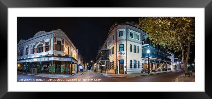 The Orient Bar and the New Edition Bookshop in Fremantle.  Framed Mounted Print by RUBEN RAMOS