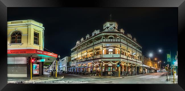 The National Hotel vintage building in Fremantle.  Framed Print by RUBEN RAMOS