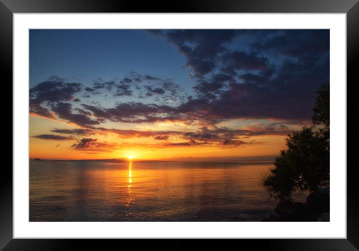 Greek sunrise Framed Mounted Print by Rory Trappe