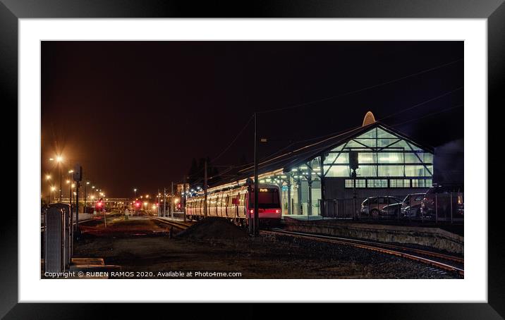 The railways and the Fremantle train station in Australia.  Framed Mounted Print by RUBEN RAMOS