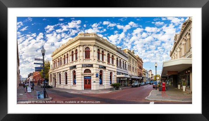 The Fremantle city center, Australia.  Framed Mounted Print by RUBEN RAMOS