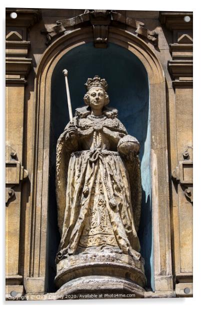 Queen Elizabeth I Statue on Fleet Street in London Acrylic by Chris Dorney