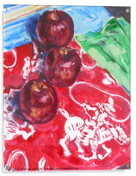 Apple Round-up, Image of Oil Painting Acrylic by Thomas Dans
