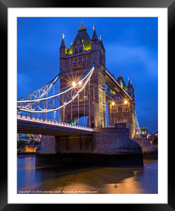 Tower Bridge in London Framed Mounted Print by Chris Dorney