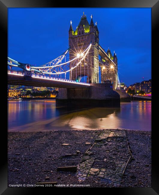 Tower Bridge in London, UK Framed Print by Chris Dorney