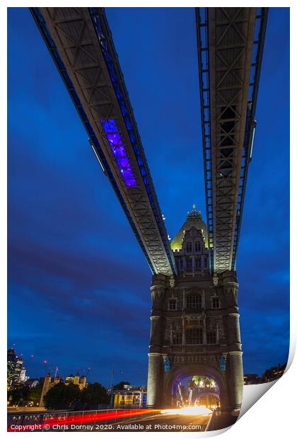 Tower Bridge in London Print by Chris Dorney