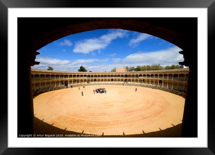 Bullfighting Arena in Ronda Framed Mounted Print by Artur Bogacki