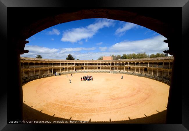 Bullfighting Arena in Ronda Framed Print by Artur Bogacki