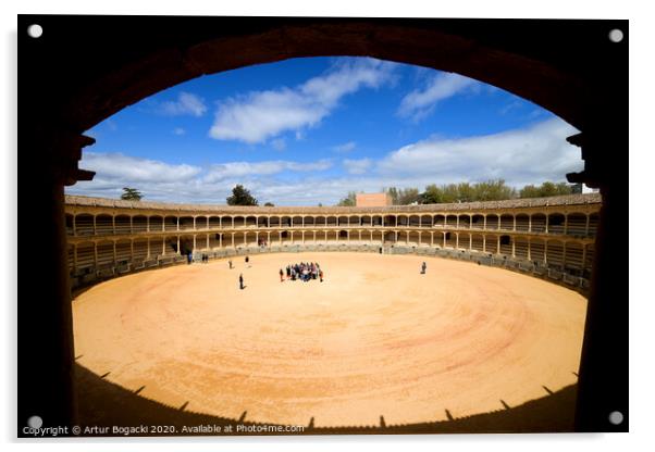 Bullfighting Arena in Ronda Acrylic by Artur Bogacki