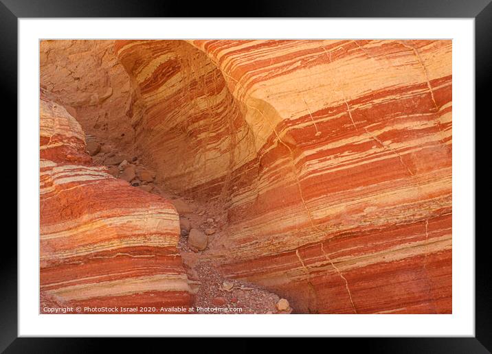 Geology layers in the rock Framed Mounted Print by PhotoStock Israel