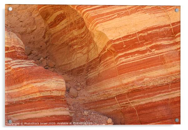 Geology layers in the rock Acrylic by PhotoStock Israel