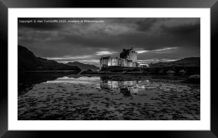 A Magical Night at Eilean Donan Castle Framed Mounted Print by Alan Tunnicliffe