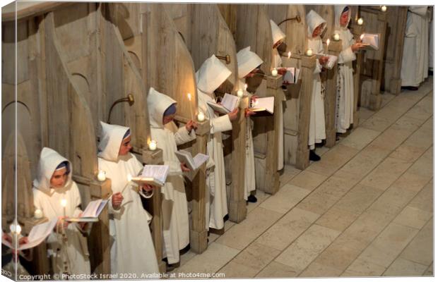 The Salesian Monastery, Christmas Mass Canvas Print by PhotoStock Israel