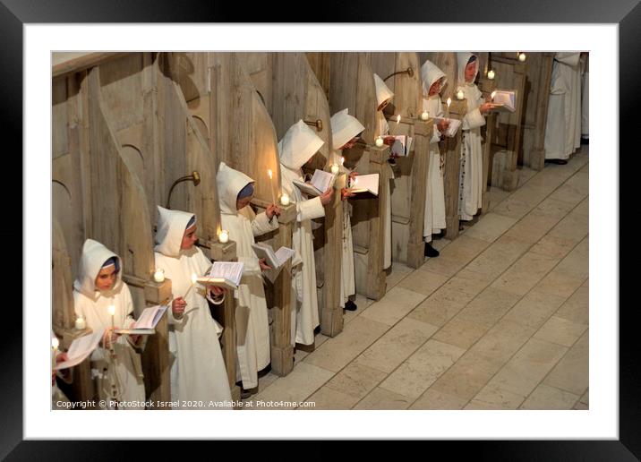 The Salesian Monastery, Christmas Mass Framed Mounted Print by PhotoStock Israel