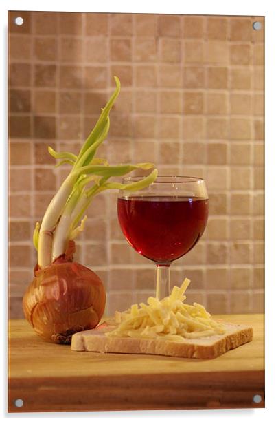 Cheese & Onion Sandwich Acrylic by kelly Draper