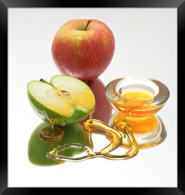Apple and honey Framed Print by PhotoStock Israel