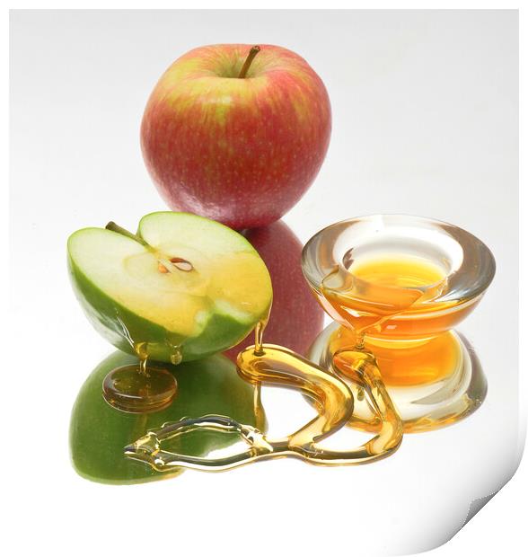 Apple and honey Print by PhotoStock Israel