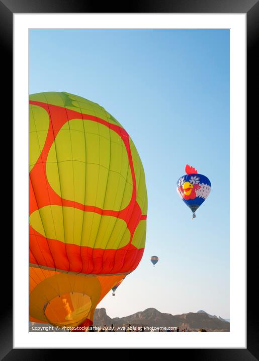 Hot Air Balloon show  Framed Mounted Print by PhotoStock Israel