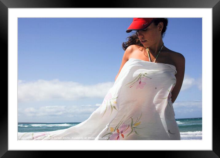 Woman on Vacation Framed Mounted Print by PhotoStock Israel