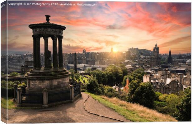 Edinburgh's Majestic Skyline Canvas Print by K7 Photography