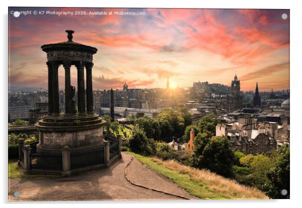 Edinburgh's Majestic Skyline Acrylic by K7 Photography