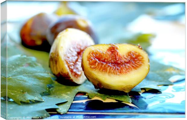 Fresh ripe figs on  Canvas Print by PhotoStock Israel