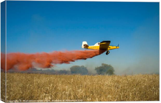 Forest fire Aircraft  Canvas Print by PhotoStock Israel