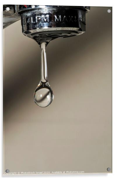 Water dripping from a tap Acrylic by PhotoStock Israel