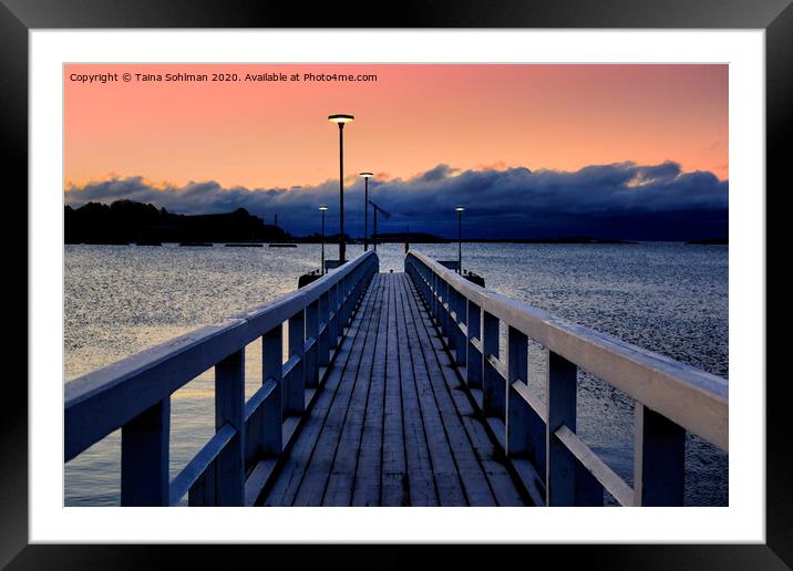 Daybreak at the Pier Framed Mounted Print by Taina Sohlman