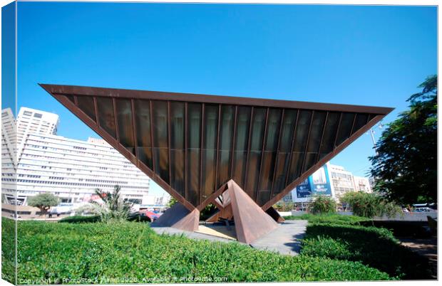 Tel Aviv The Holocaust memorial sculpture Canvas Print by PhotoStock Israel