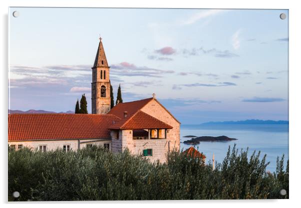 Franciscan monastery above the Peljesac channel Acrylic by Jason Wells