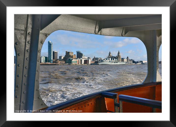 HMS Illustrious in Liverpool 2013 Framed Mounted Print by Bernard Rose Photography