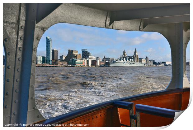 HMS Illustrious in Liverpool 2013 Print by Bernard Rose Photography