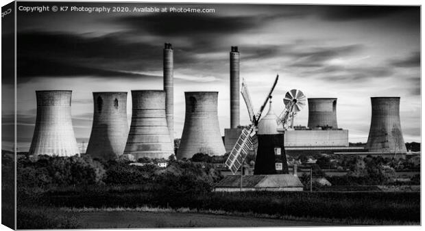 A Tale of Two Power Stations Canvas Print by K7 Photography