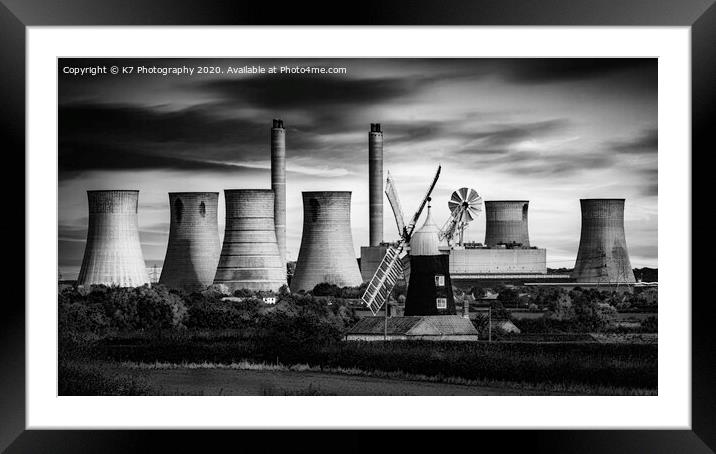A Tale of Two Power Stations Framed Mounted Print by K7 Photography
