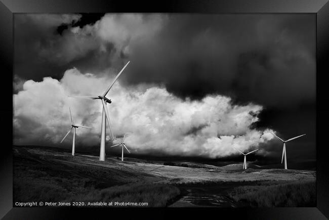 Wind Farm, Cumbria. Framed Print by Peter Jones
